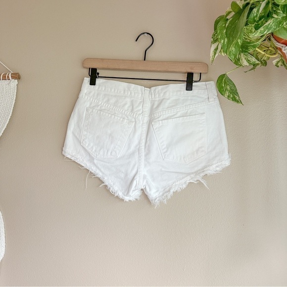 J Brand White Raw Hem Jean Shorts - Picture 2 of 4